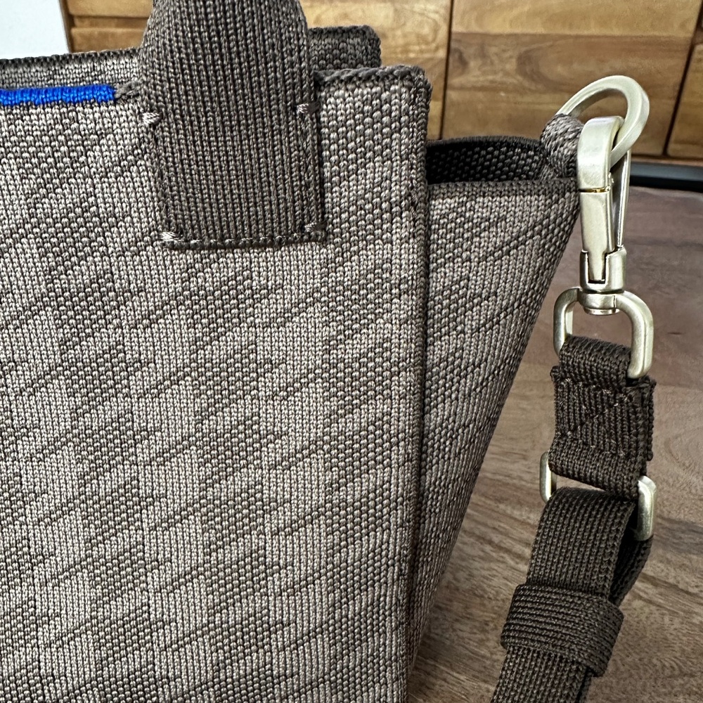 Rothy's Brown Mini Bag with Blue Accent - Picture 4 of 4